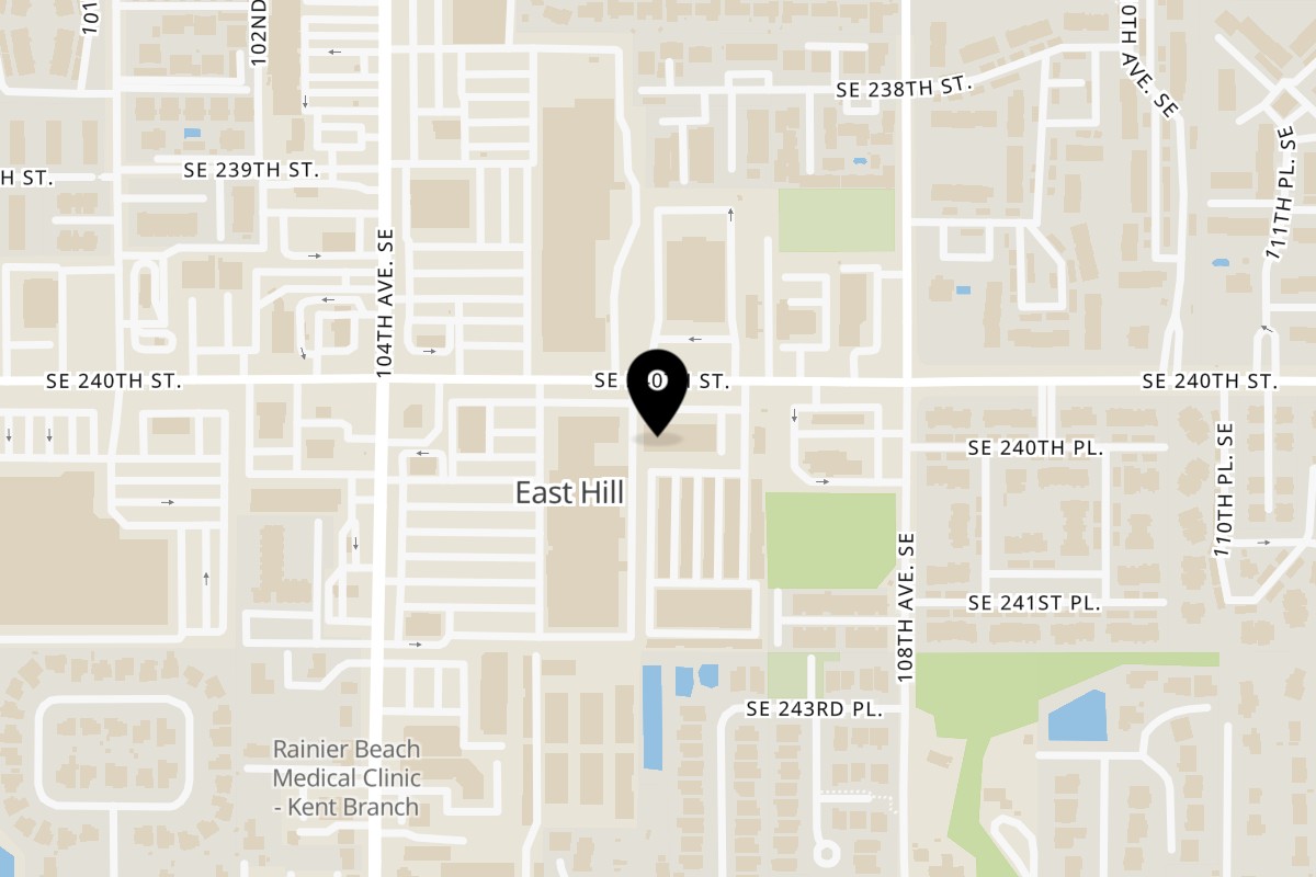 Map showing the location of Al Hamdani Grocery And Sweets on 10603 SE 240th St in Kent